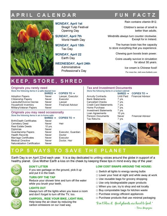 APRIL Newsletter 2013 BACK