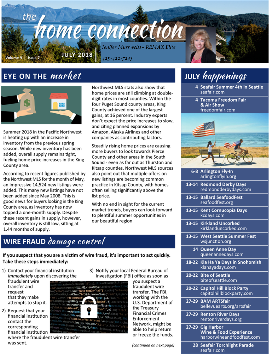 July 2018 Newsletter