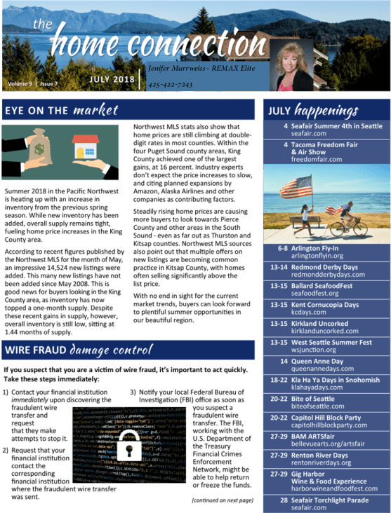 July 2018 Newsletter