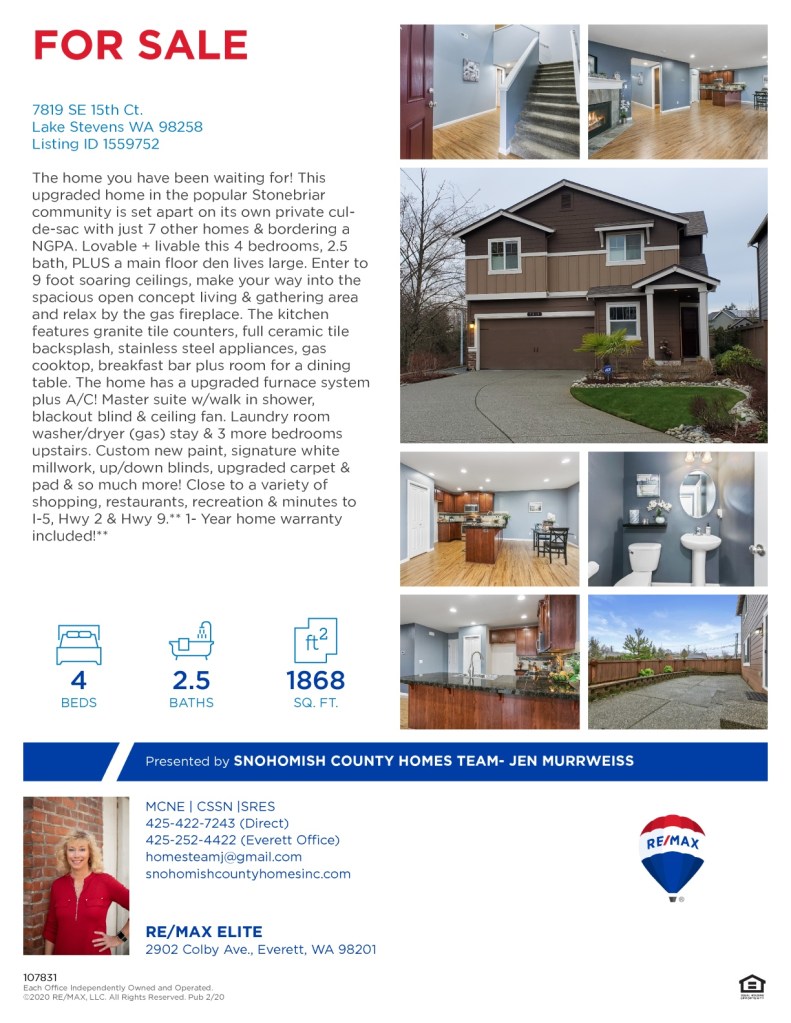NEW LISTING IN LAKE STEVENS! 